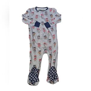 Magnetic Me Gray and Red Footie Pajama Dogs 12-18 Months